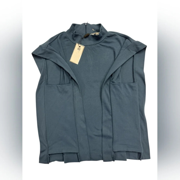 Cable & Gauge NWT Sleeveless Blue Turtleneck Size Medium - Picture 4 of 7